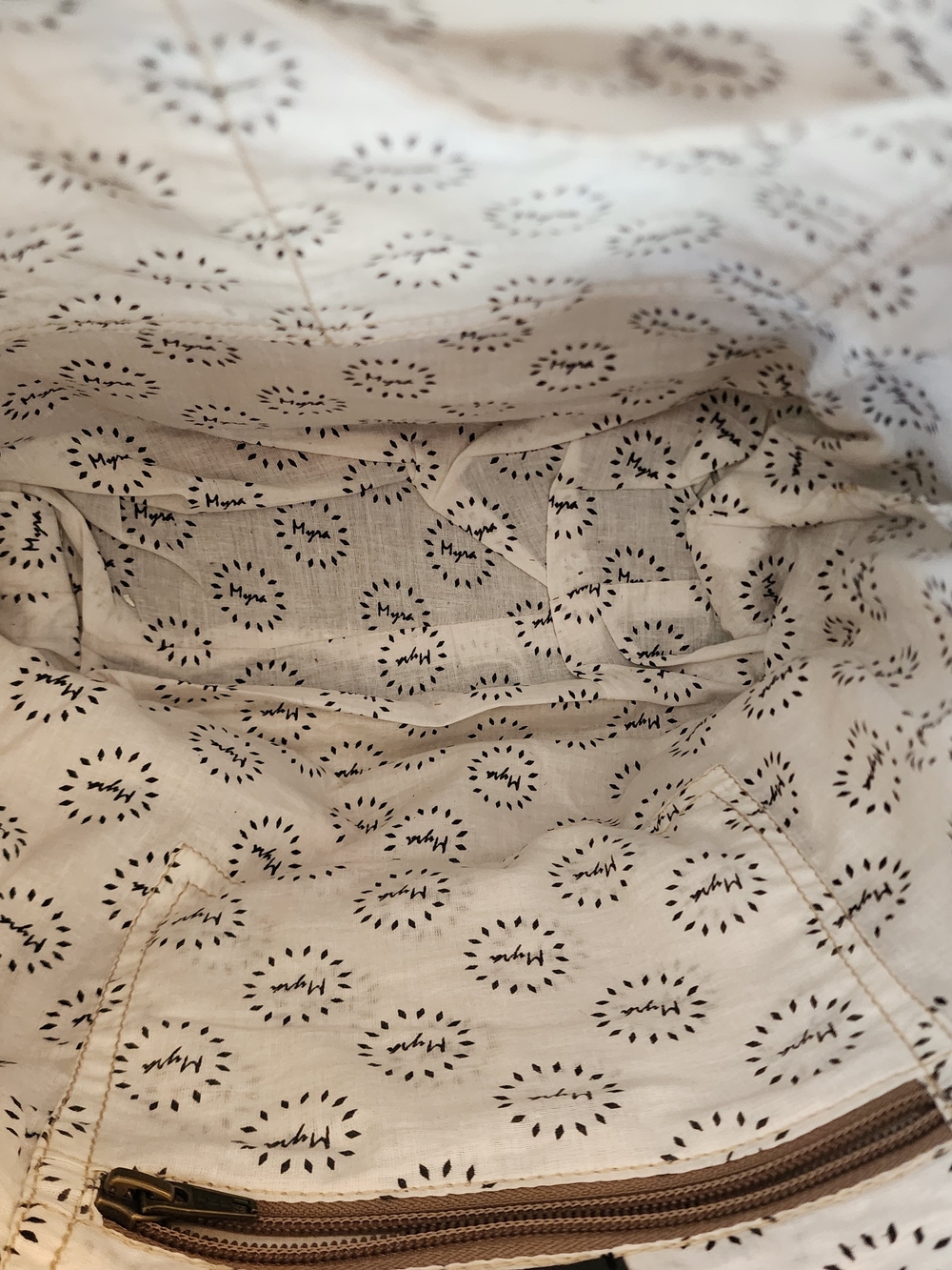 Myra Bag "Mind Blowing" Woven Canvas & Leather Concealed Carry Tote Bag - Picture 7 of 8